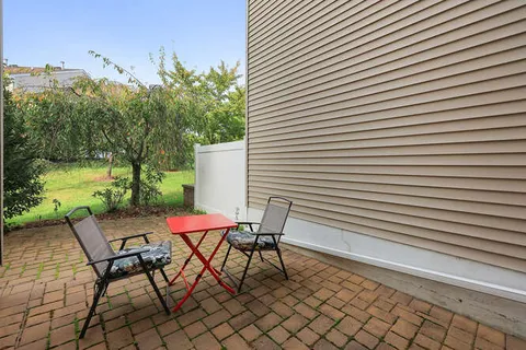 a outdoor view with a sitting space