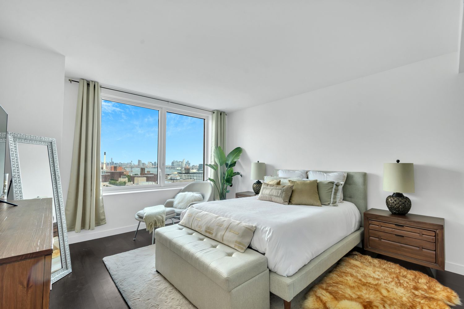 306 Gold Street, Unit 20F Brooklyn, NY 11201 - Photo 9 of 21 a bedroom with a bed and a large window