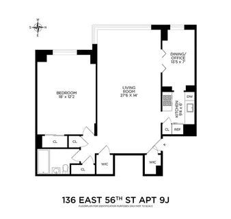 $695,000 | 136 East 56th Street, Unit 9J | Midtown East