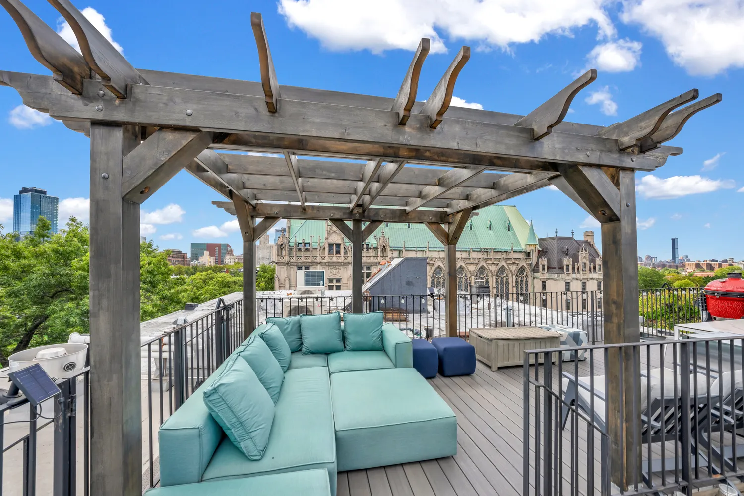 a view of porch with seating space