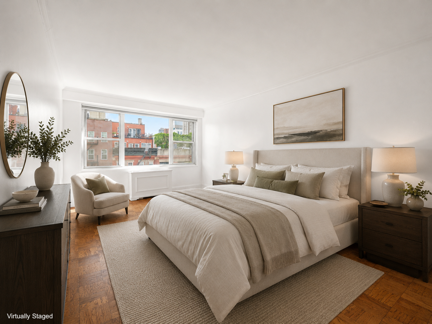 420 East 72nd Street, Unit 7L Manhattan, NY 10021 - Photo 4 of 10 a bedroom with a bed and a couch