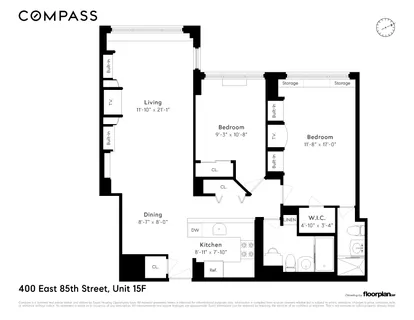 $1,150,000 | 400 East 85th Street, Unit 15F | Upper East Side