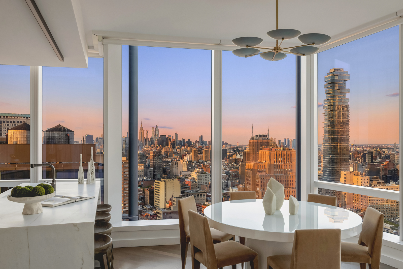 111 Murray Street, Unit 38A Manhattan, NY 10007 - Photo 4 of 29 a view of a dining room with furniture window and outside view