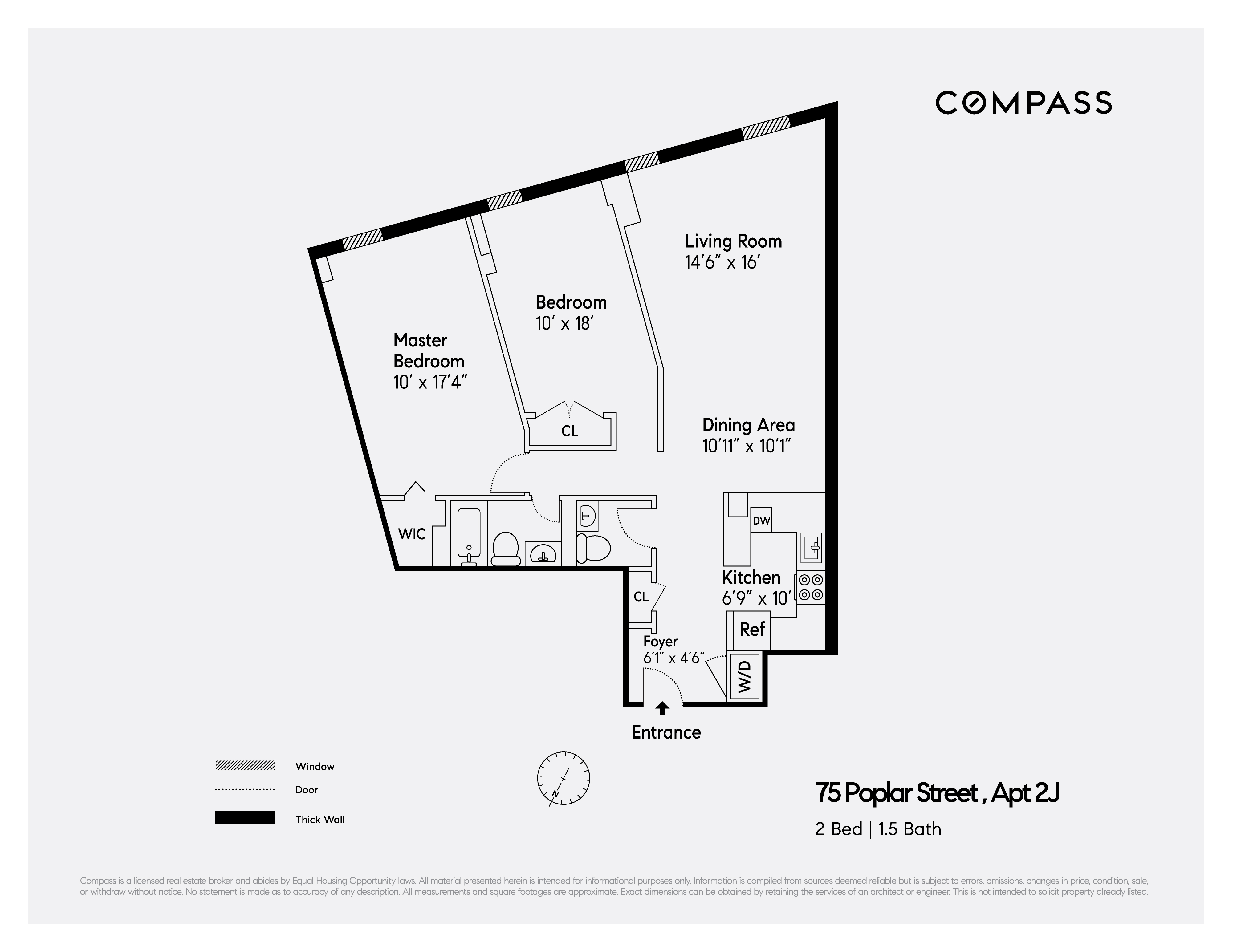 75 Poplar Street, Unit 2J Brooklyn, NY 11201 - Photo 14 of 14 a picture of a bench in a white wall