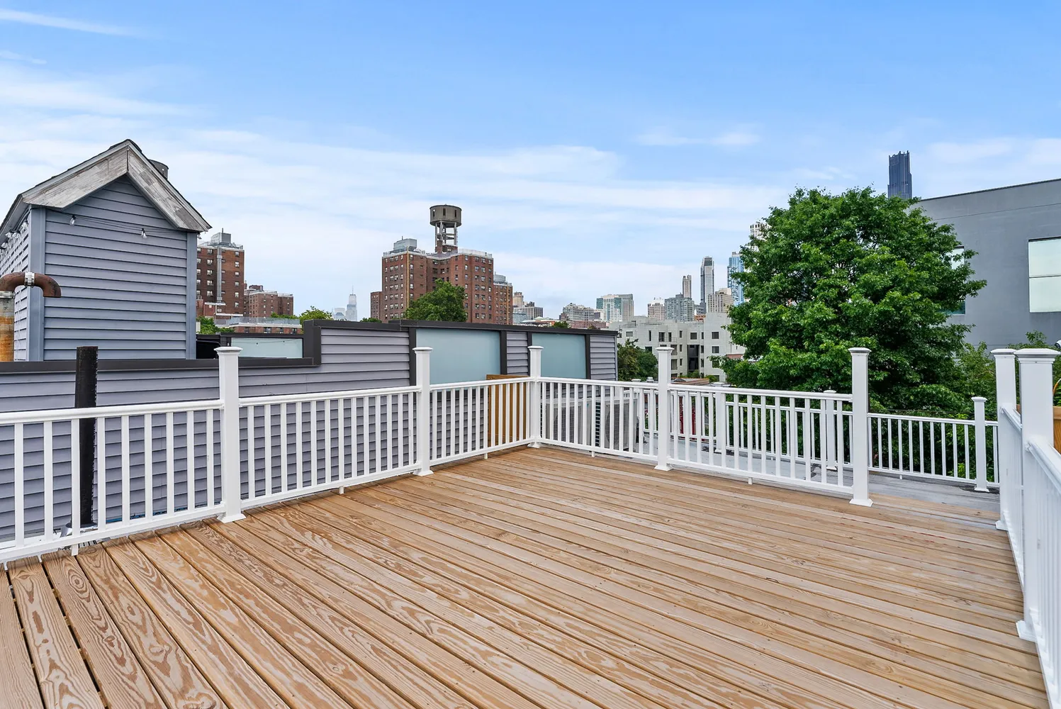 a view of a roof deck