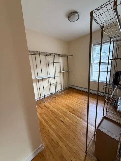 an empty room with window