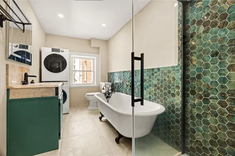 a bathroom with a sink and a bathtub