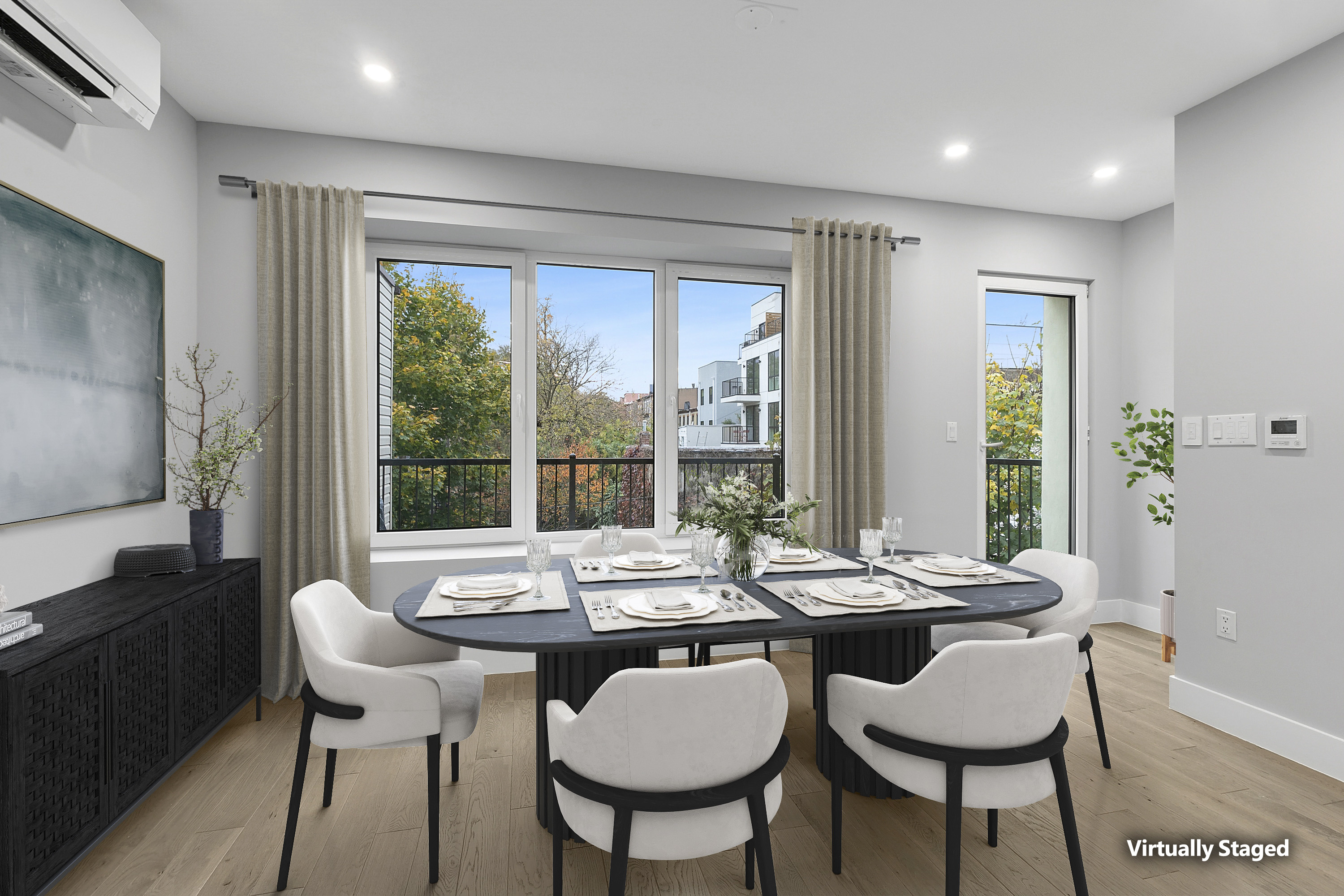 434 Throop Avenue, Unit 2 Brooklyn, NY 11221 - Photo 5 of 20 a view of a dining room with furniture window and outside view