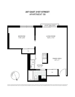 $560,000 | 207 East 21st Street, Unit 5B | Gramercy