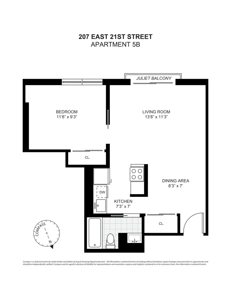 $560,000 | 207 East 21st Street, Unit 5B | Gramercy