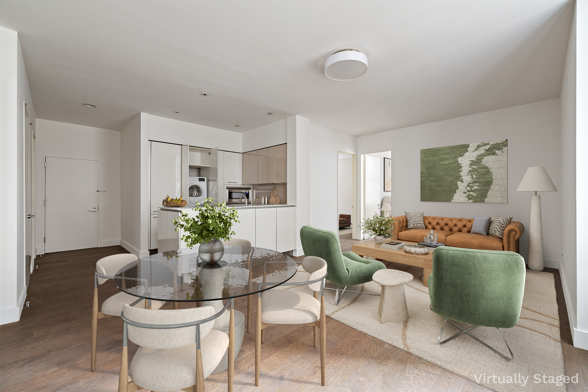 25 Broad Street, Unit 16I Manhattan, NY 10004 - Photo 5 of 23 a dining room with furniture and wooden floor
