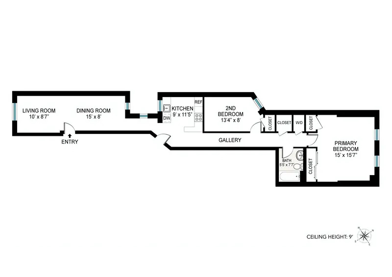 119 East 101st Street, Unit 1A Manhattan, NY 10029 - Photo 10 of 10 a picture of a floor plan