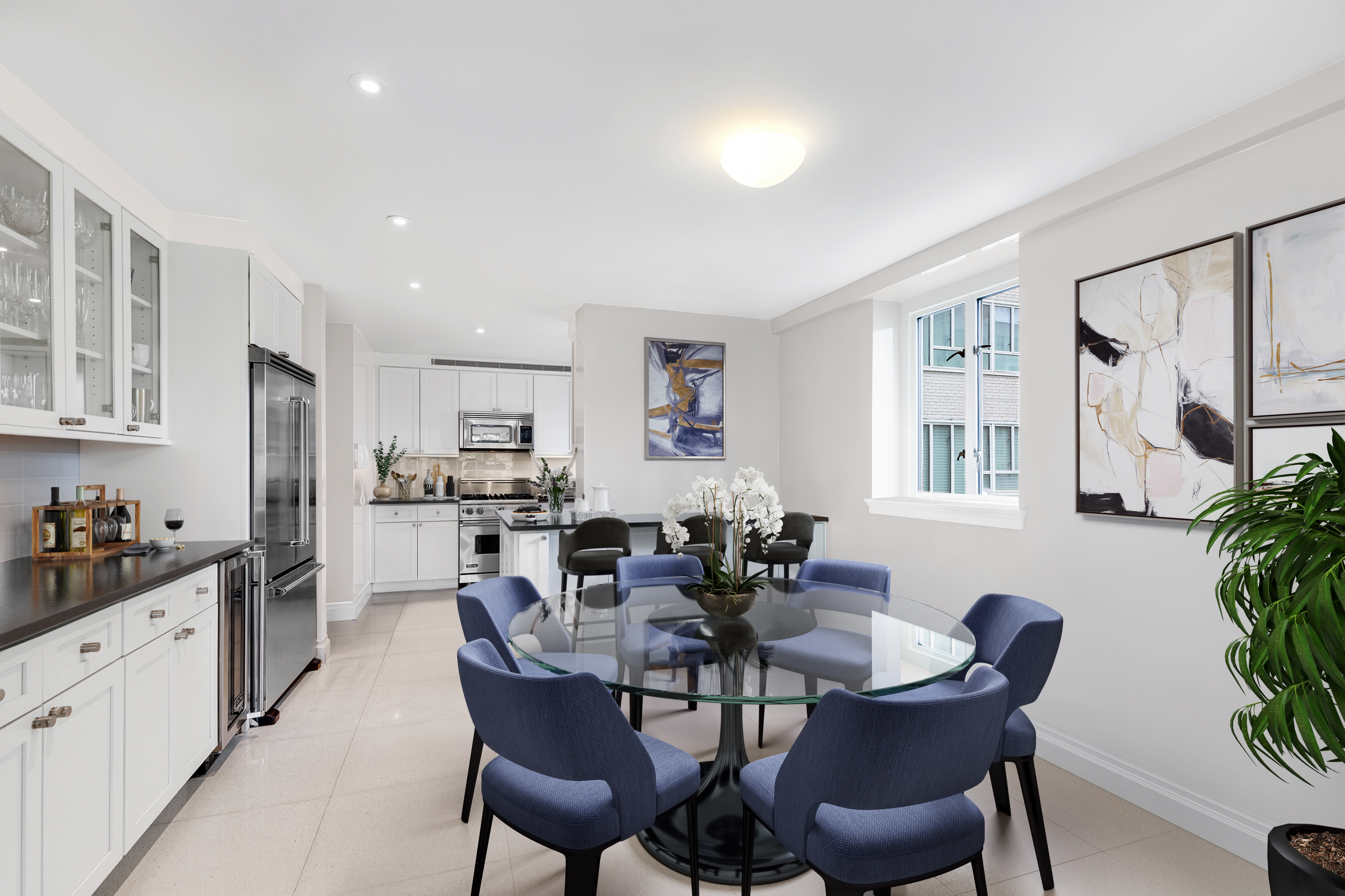 200 East 66th Street, Unit C704 Manhattan, NY 10065 - Photo 2 of 23 a dining room with furniture and window