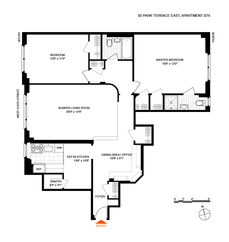 55 Park Terrace East, Unit B74 Manhattan, NY 10034 - Photo 26 of 26 a picture of a rug with a white and white walls