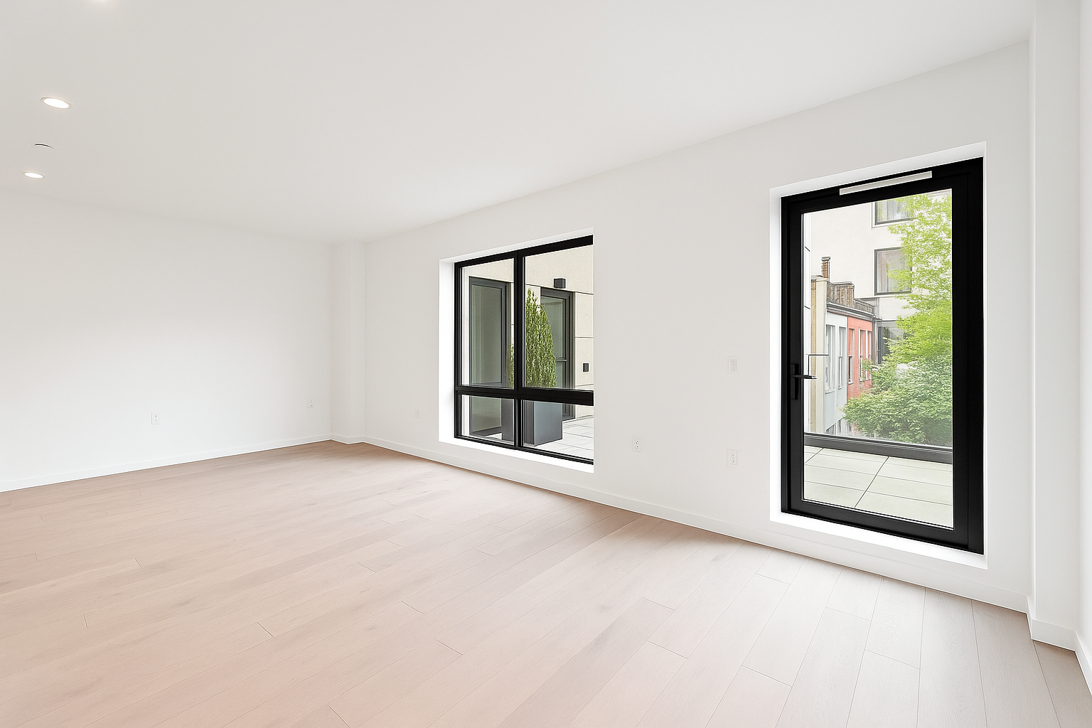 435 Tompkins Avenue, Unit 304S Brooklyn, NY 11216 - Photo 5 of 15 an empty room with windows and closet