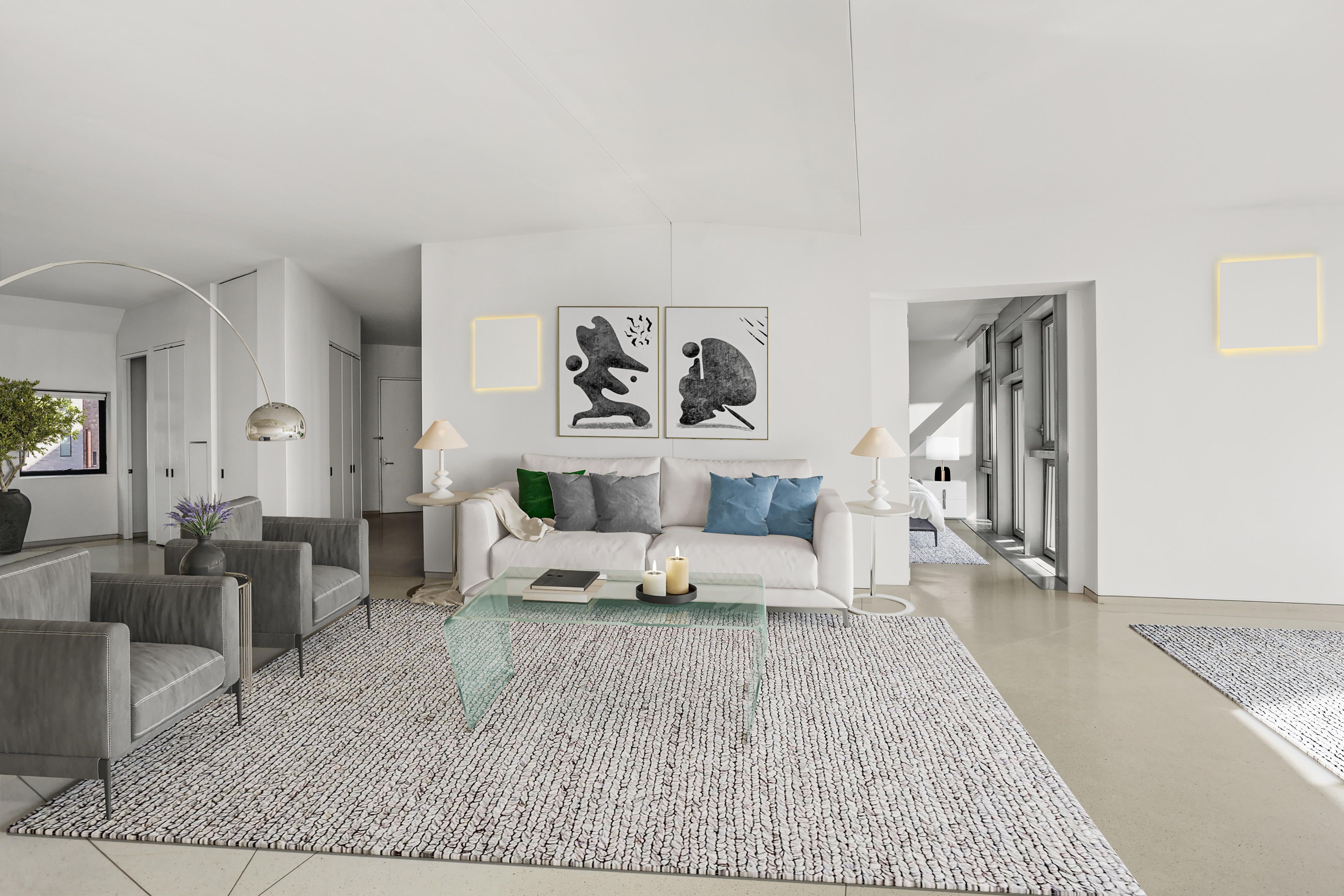 100 11th Avenue, Unit 5A Manhattan, NY 10011 - Photo 3 of 20 a living room with furniture and a couch