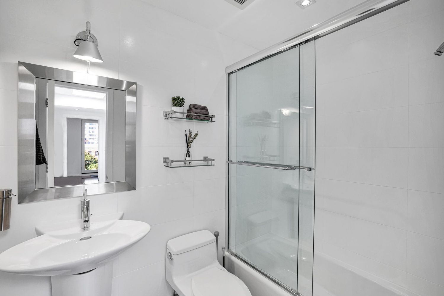 1630 19th Street Northwest, Unit C Washington, DC 20009 - Photo 36 of 45 a bathroom with a sink toilet and shower