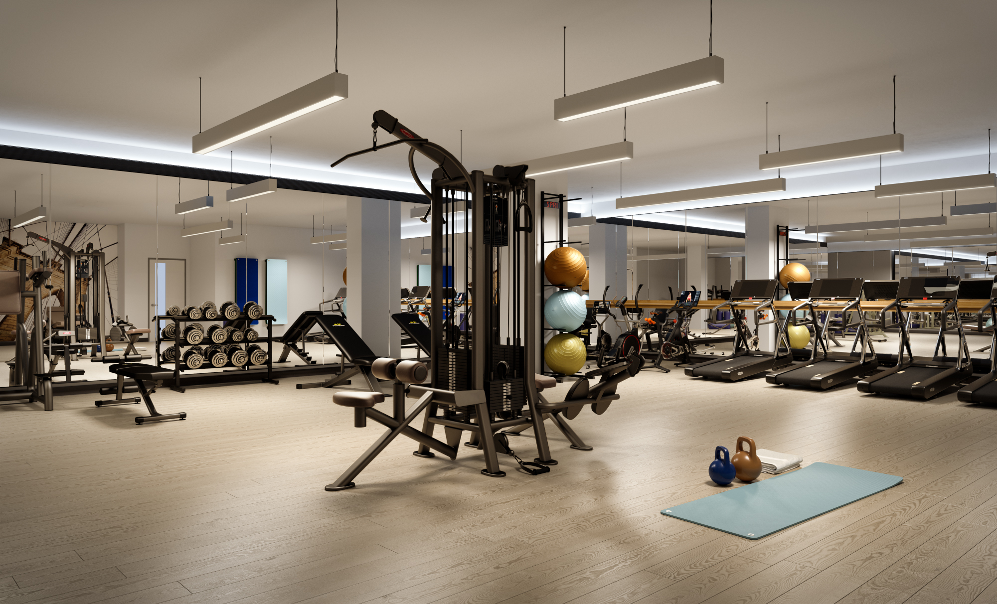 120 Nassau Street, Unit 14G Brooklyn, NY 11201 - Photo 10 of 11 a view of a room with gym equipment