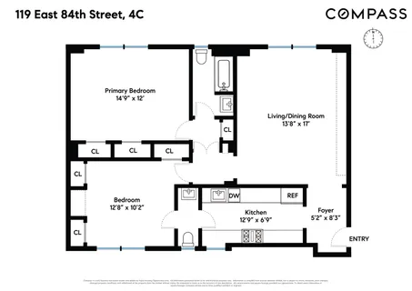 $1,050,000 | 119 East 84th Street, Unit 4C | Upper East Side