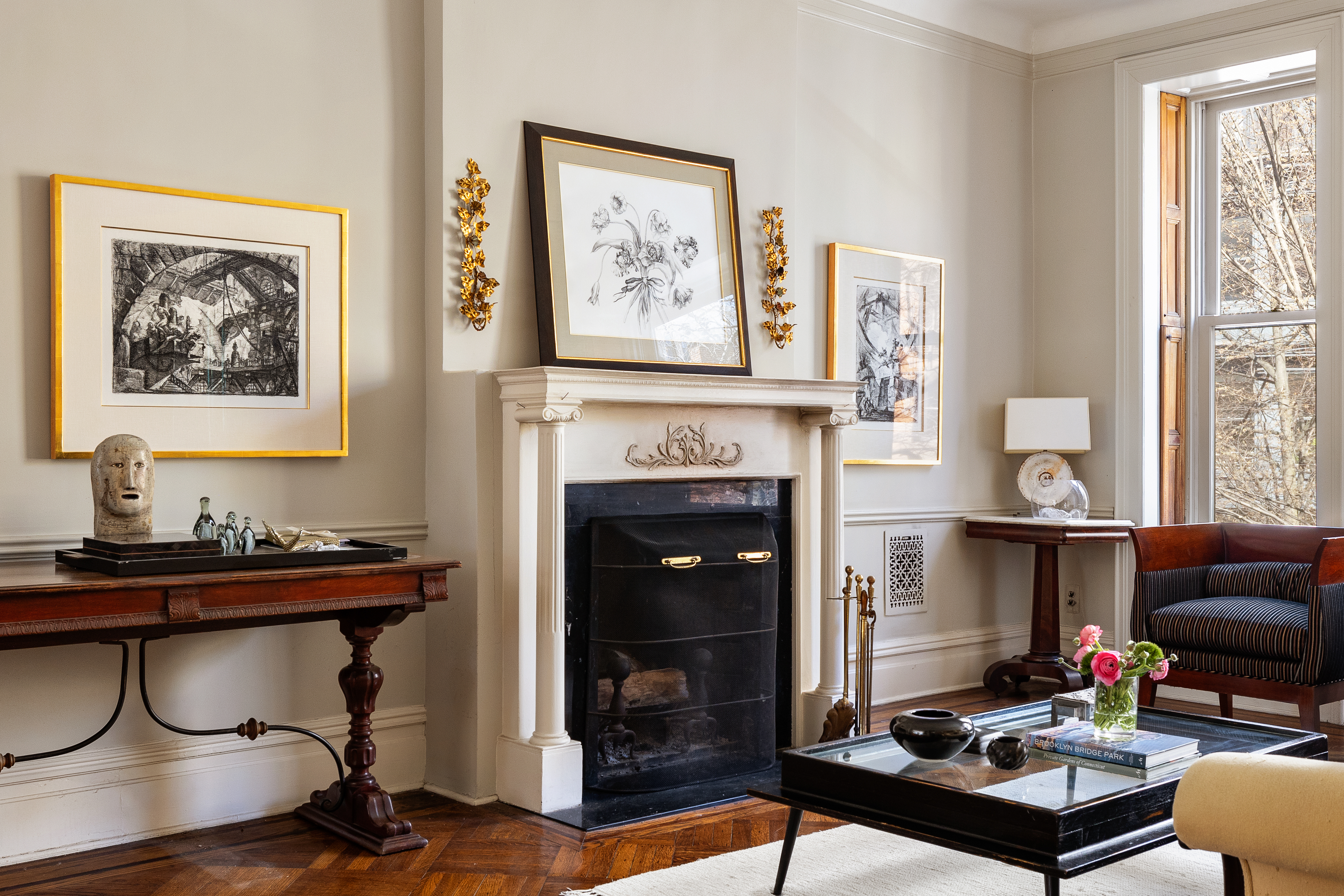 26 Pierrepont Street, Unit 2 Brooklyn, NY 11201 - Photo 3 of 21 a living room with furniture and a fireplace