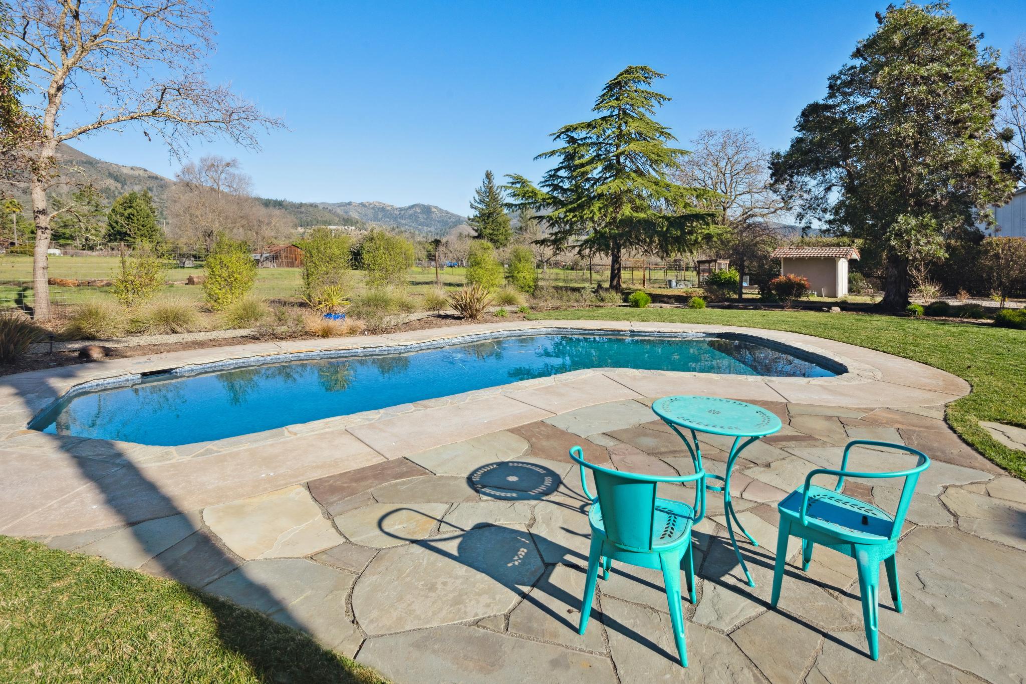 123 Frey Road Santa Rosa, CA 95409 - Photo 59 of 62 a view of a swimming pool with a table and chairs