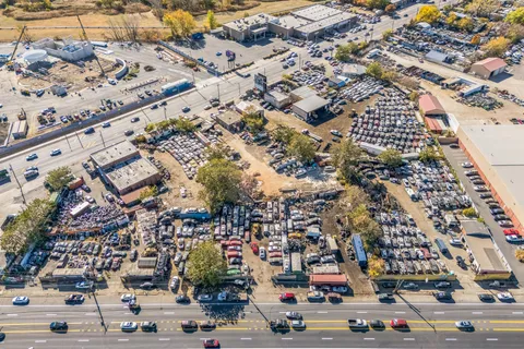 an aerial view of a city