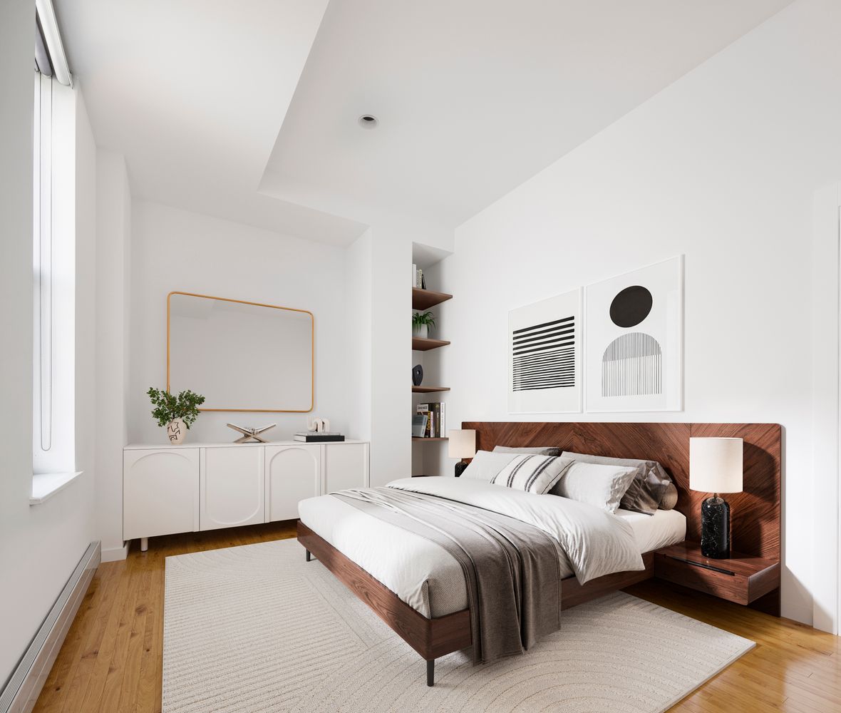 175 East Broadway, Unit 6D Manhattan, NY 10002 - Photo 10 of 18 a bedroom with a bed and window