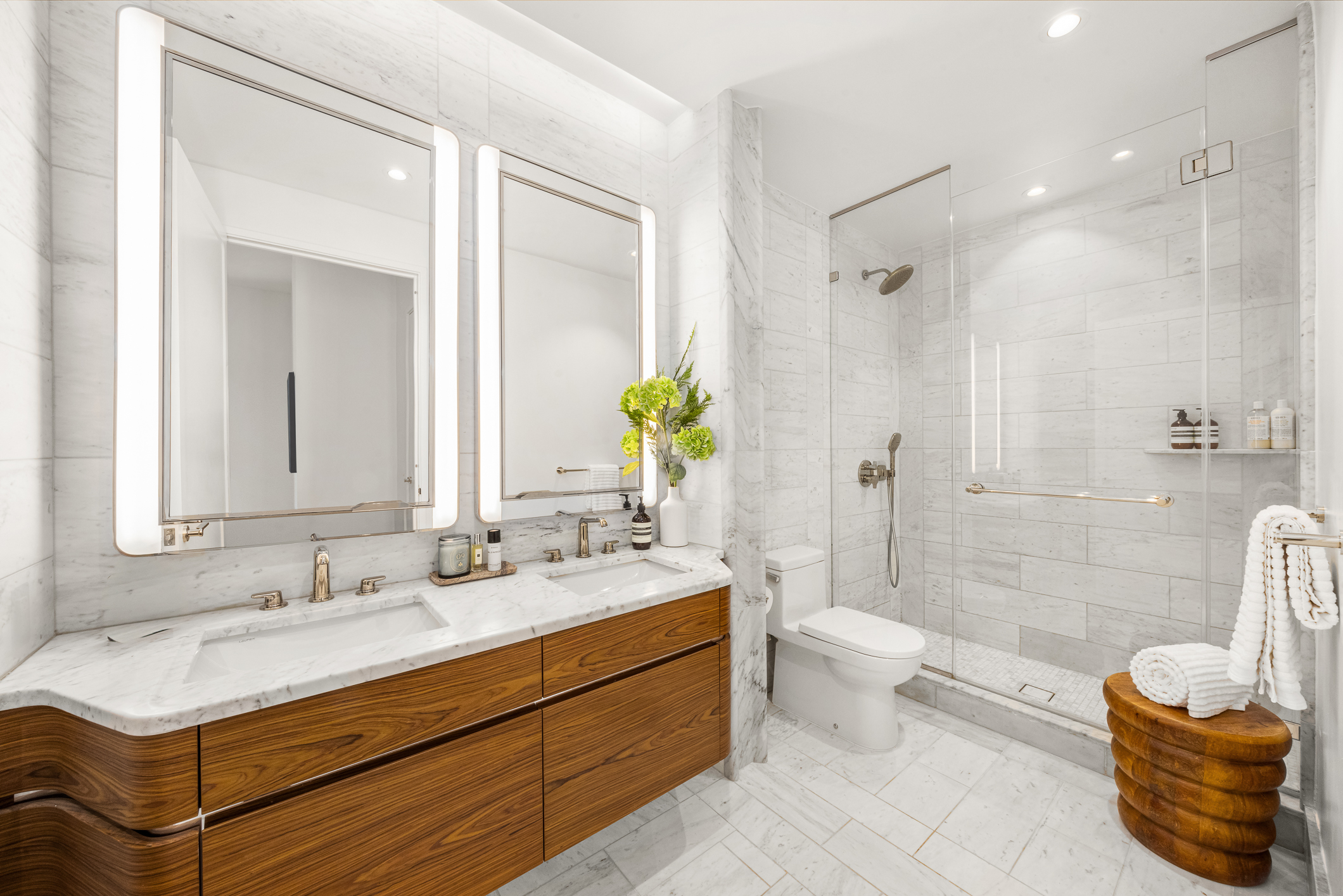 110 Charlton Street, Unit 17E Manhattan, NY 10014 - Photo 16 of 20 a bathroom with a sink toilet and shower