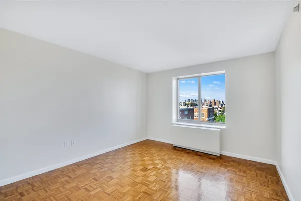 an empty room with window