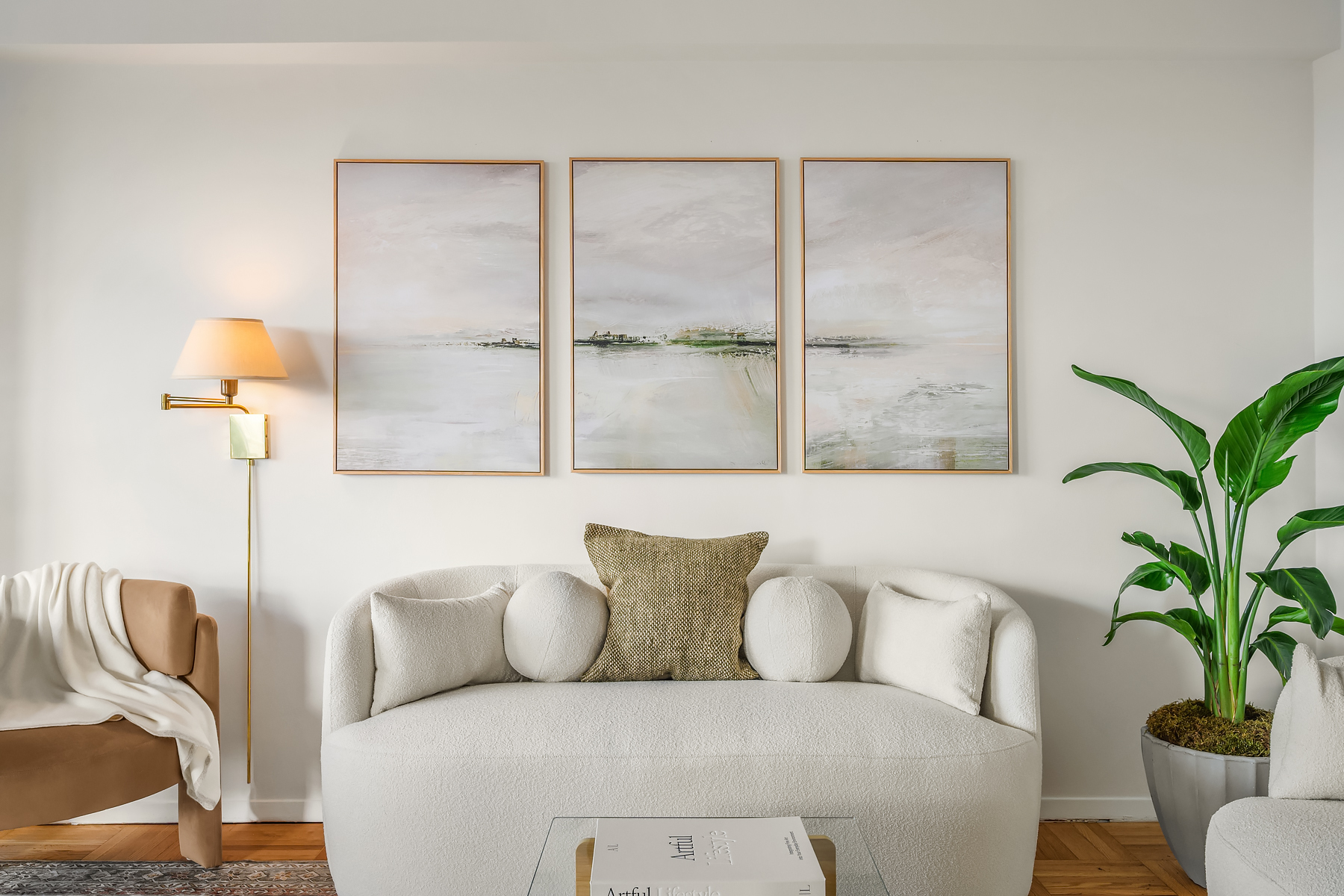 175 West 13th Street, Unit 19C Manhattan, NY 10011 - Photo 6 of 20 a living room with furniture flowerpot and a potted plant