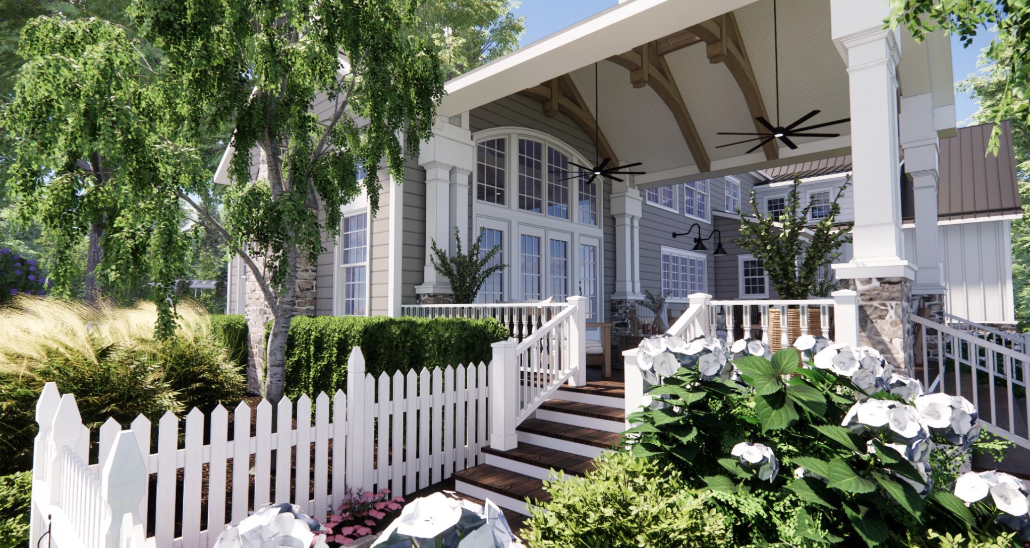 321 Lurgan Road New Hope, PA 18938 - Photo 8 of 30 a view of a house with brick walls and flower plants
