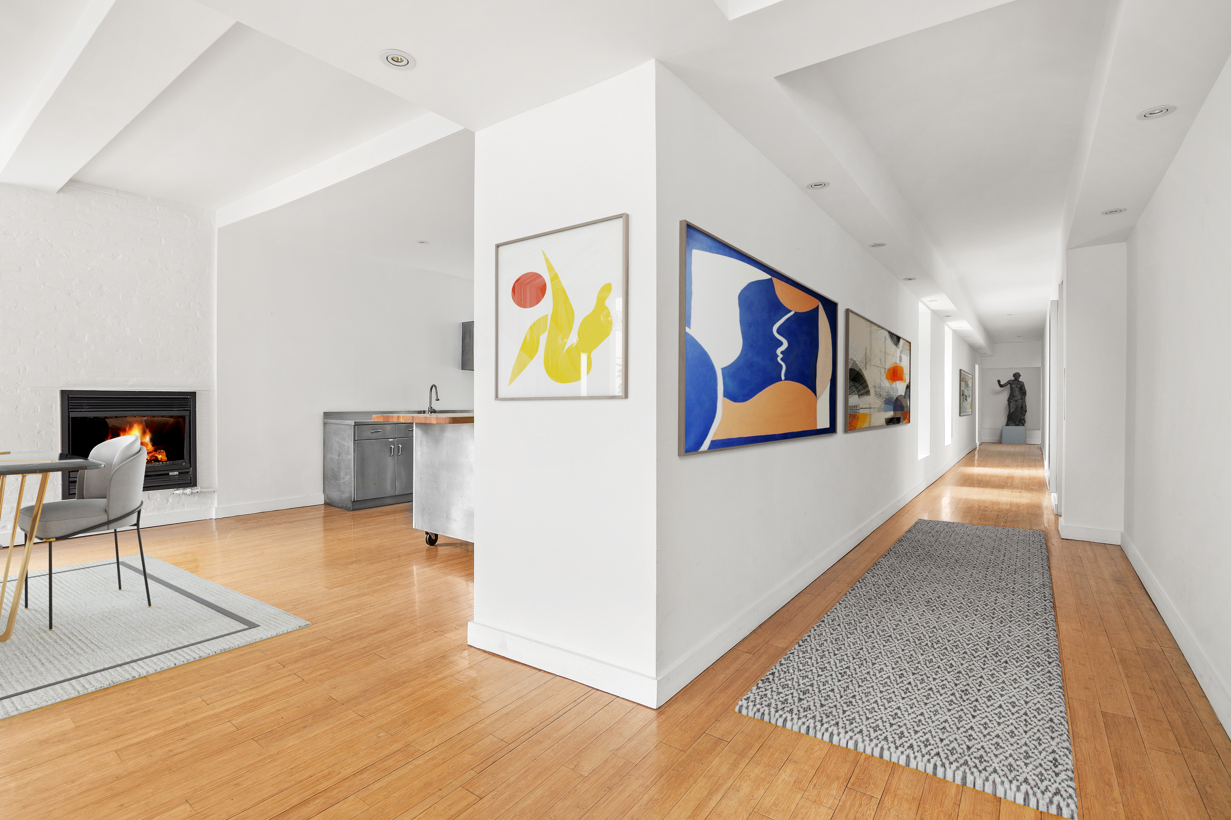 122 East 25th Street, Unit 6 Manhattan, NY 10010 - Photo 7 of 17 a view of a living room with furniture and wooden floor