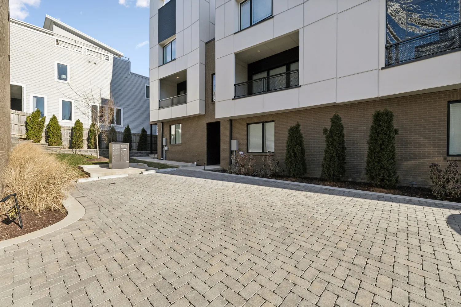 a view of a building with many windows