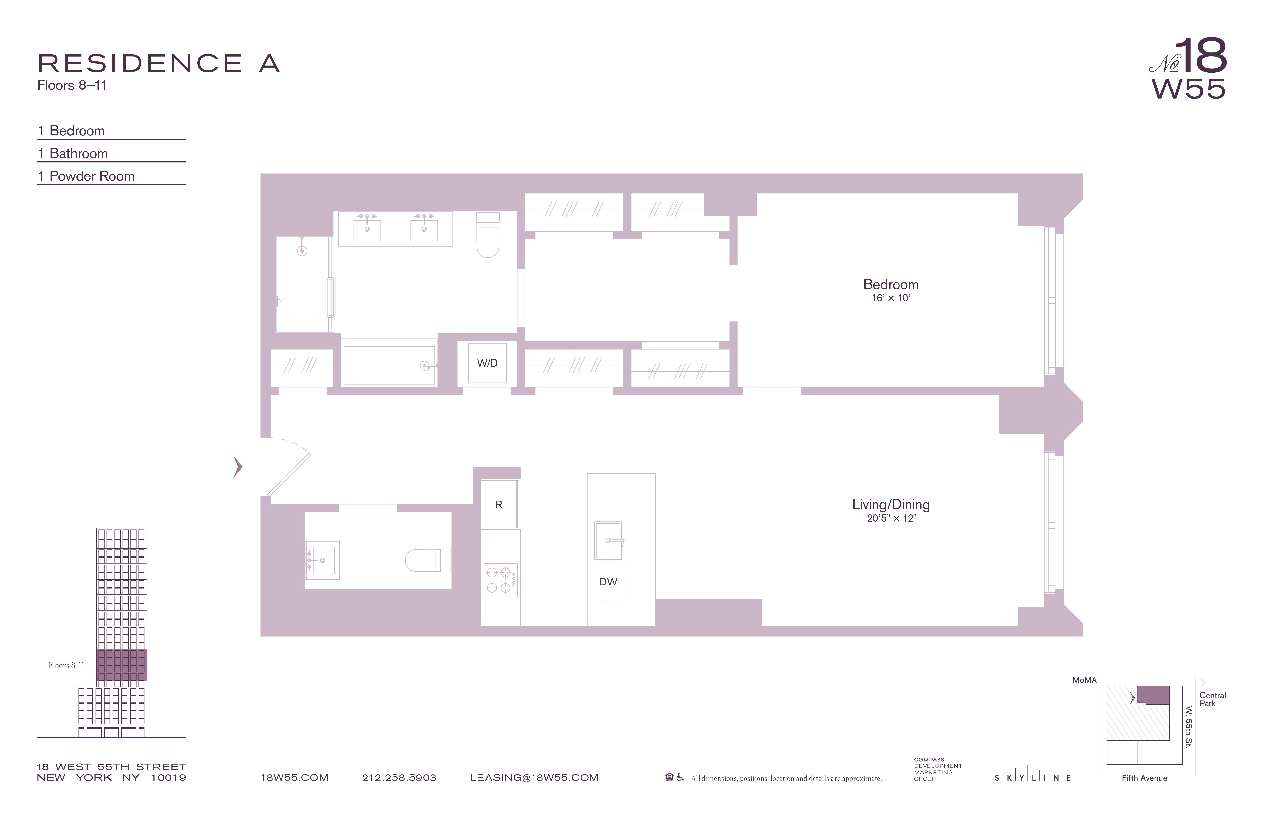 18 West 55th Street, Unit 10A Manhattan, NY 10019 - Photo 8 of 8 a picture of a black and white photo