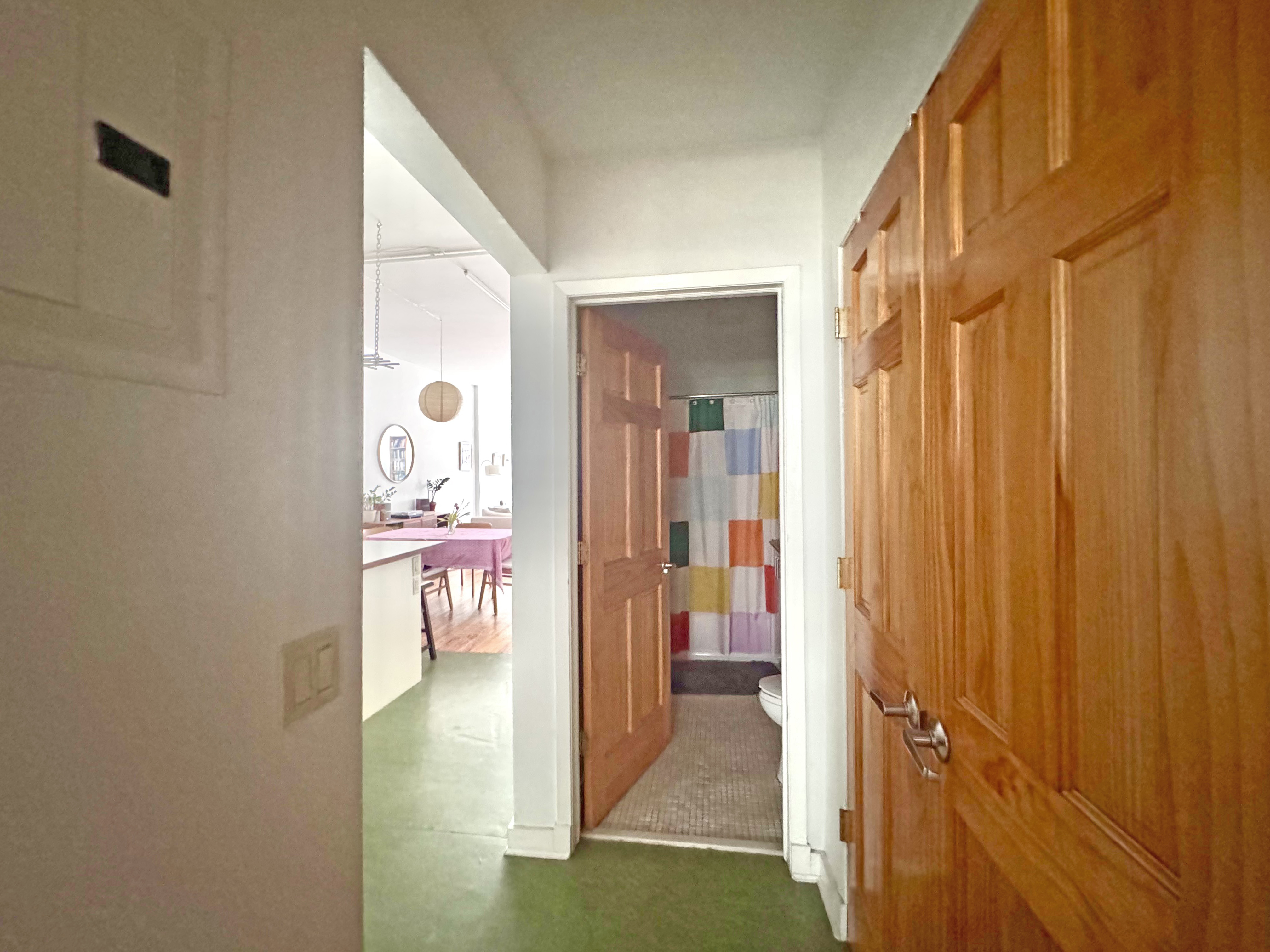 658 Classon Avenue Brooklyn, NY 11238 - Photo 11 of 15 a view of a hallway with a livingroom and a bathroom