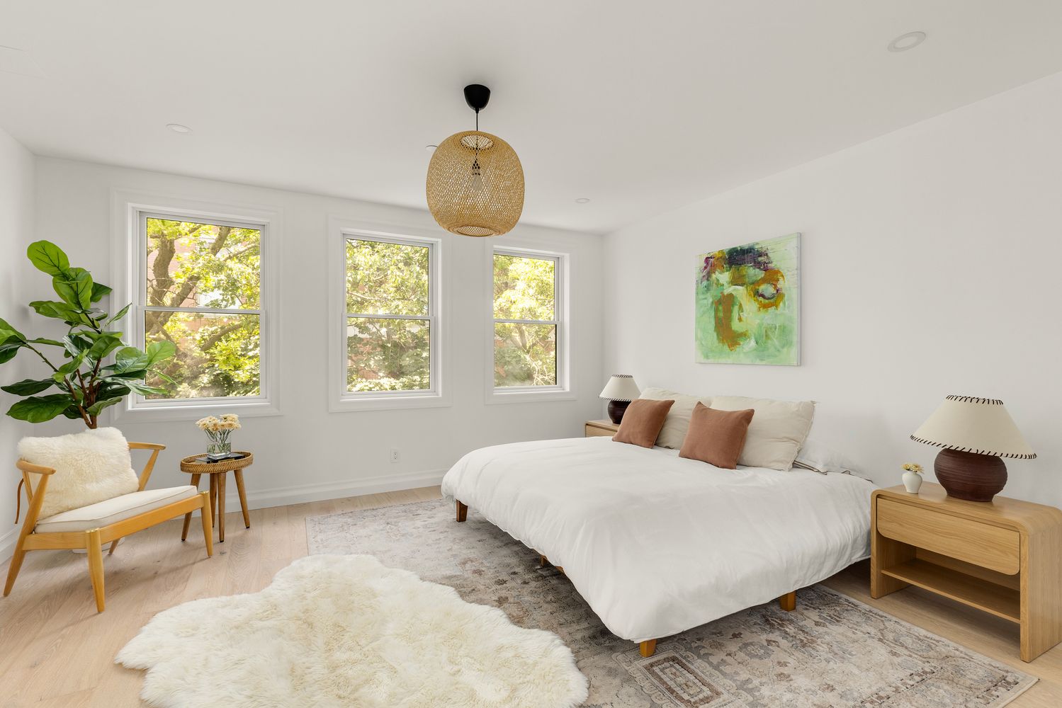 578 20th Street Brooklyn, NY 11218 - Photo 14 of 24 a bedroom with a bed and a chandelier