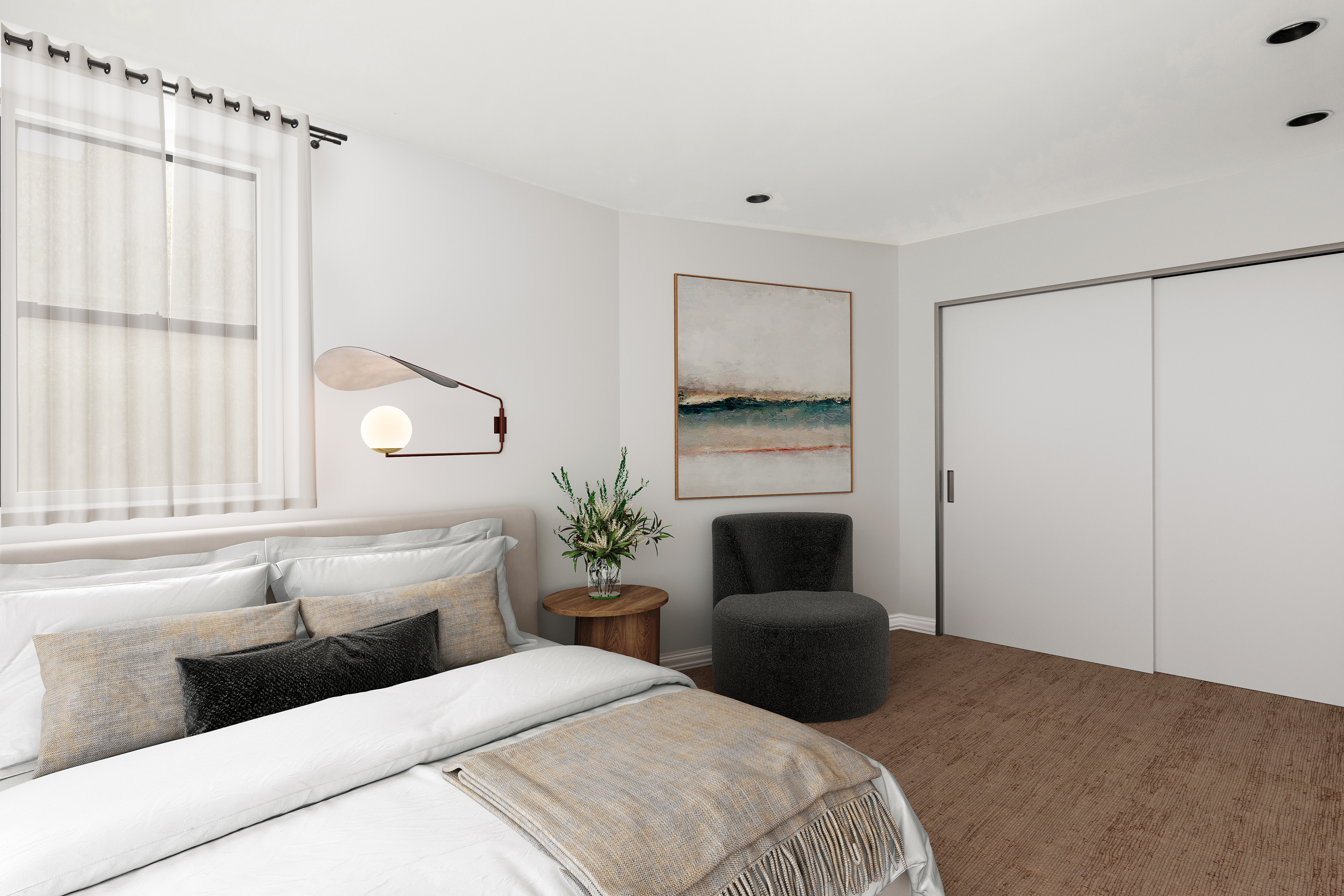 131 5th Avenue, Unit 801 Manhattan, NY 10003 - Photo 9 of 15 a bedroom with a bed and a large window