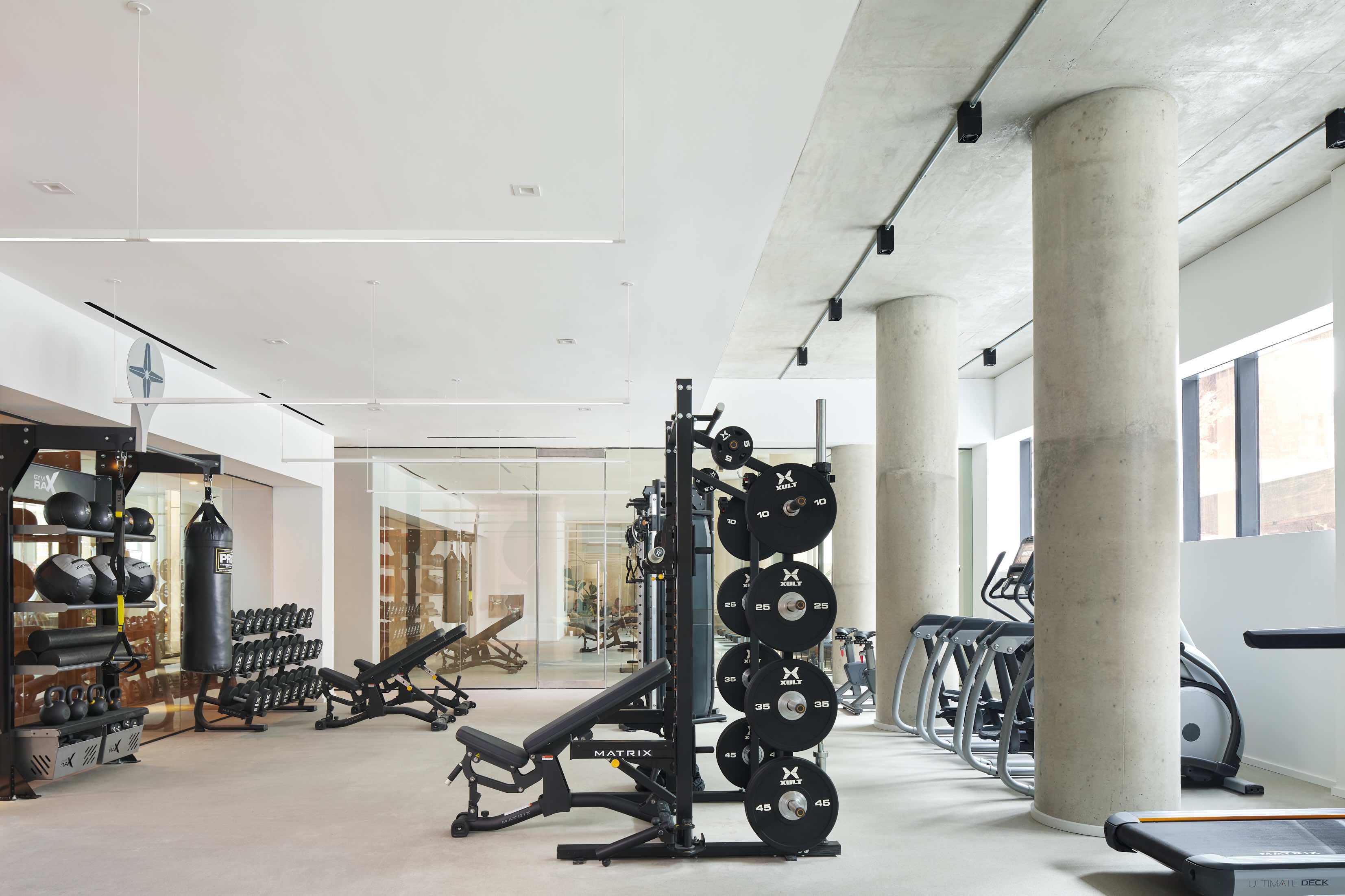 98 Front Street, Unit PH3G Brooklyn, NY 11201 - Photo 15 of 19 a view of a room with gym equipment