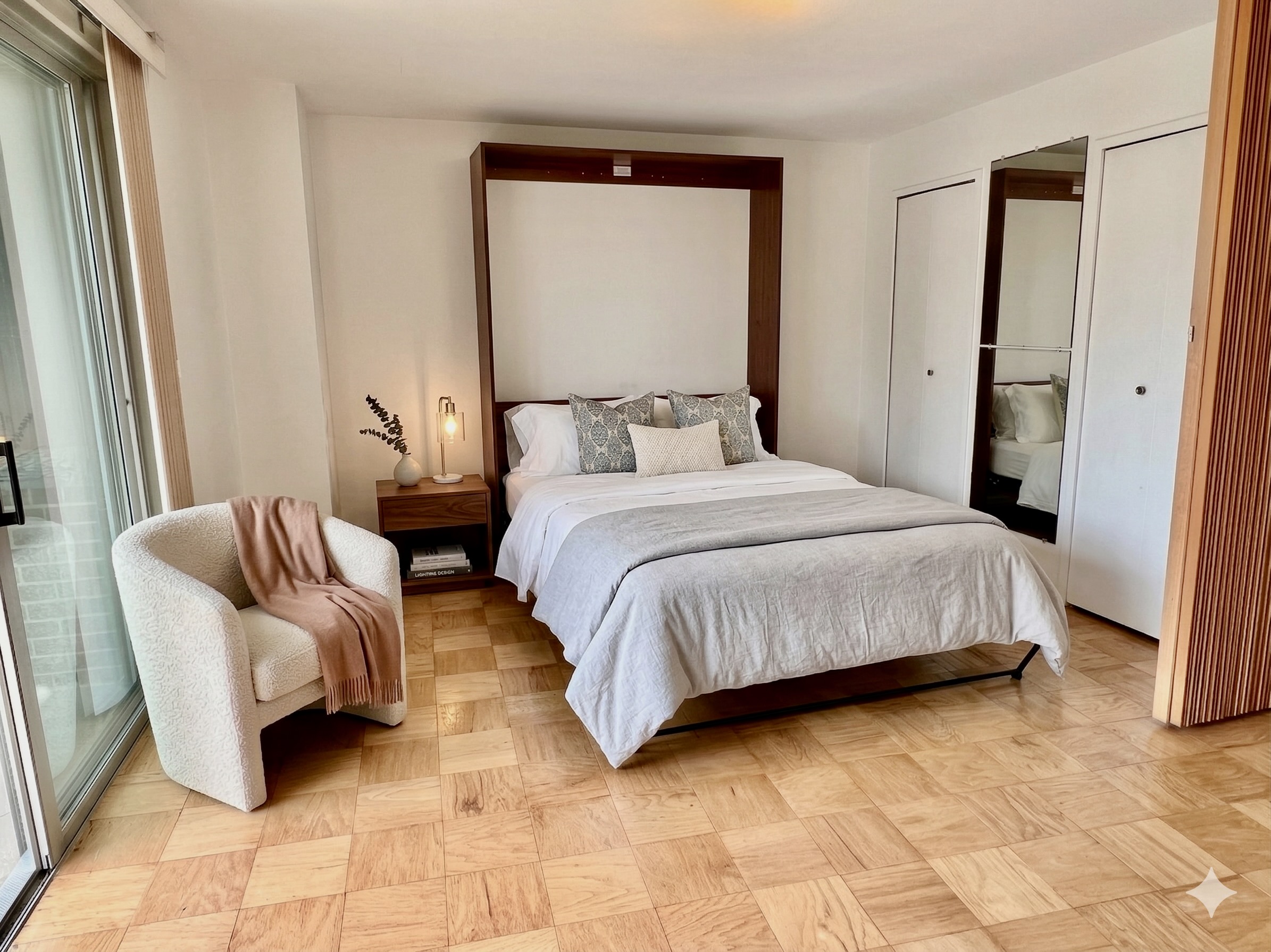 520 N Street Southwest, Unit S622 Washington, DC 20024 - Photo 4 of 25 a bedroom with a bed and a couch