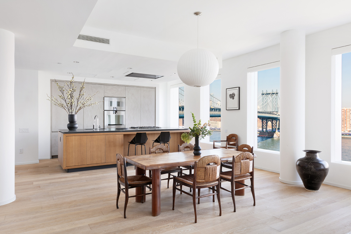 1 John Street, Unit PHC Brooklyn, NY 11201 - Photo 5 of 26 a view of a dining room with furniture and wooden floor