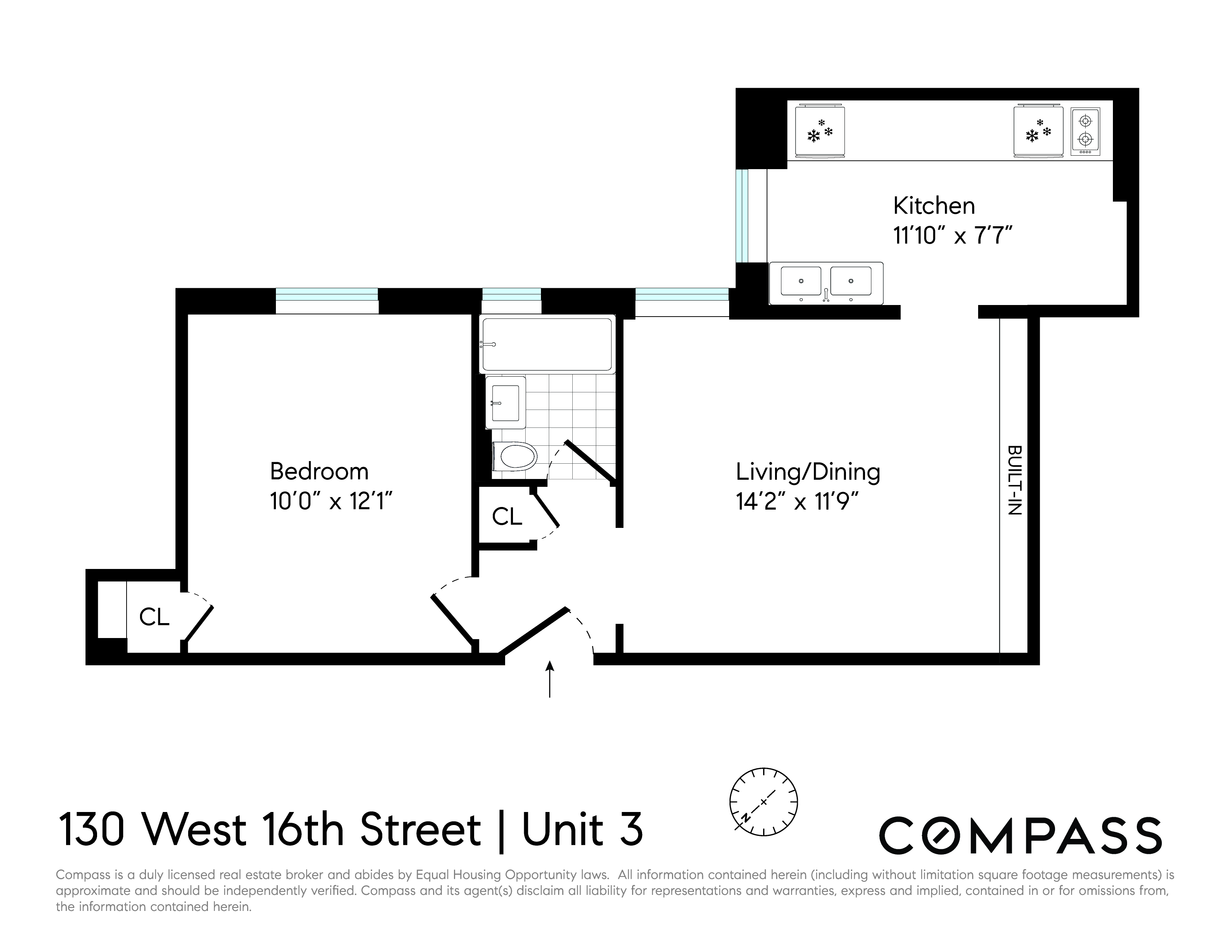 130 West 16th Street, Unit 3 Manhattan, NY 10011 - Photo 8 of 8 a picture of a floor plan