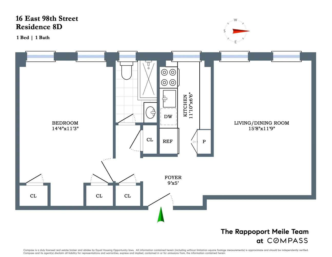 $550,000 | 16 East 98th Street, Unit 8D | Upper East Side