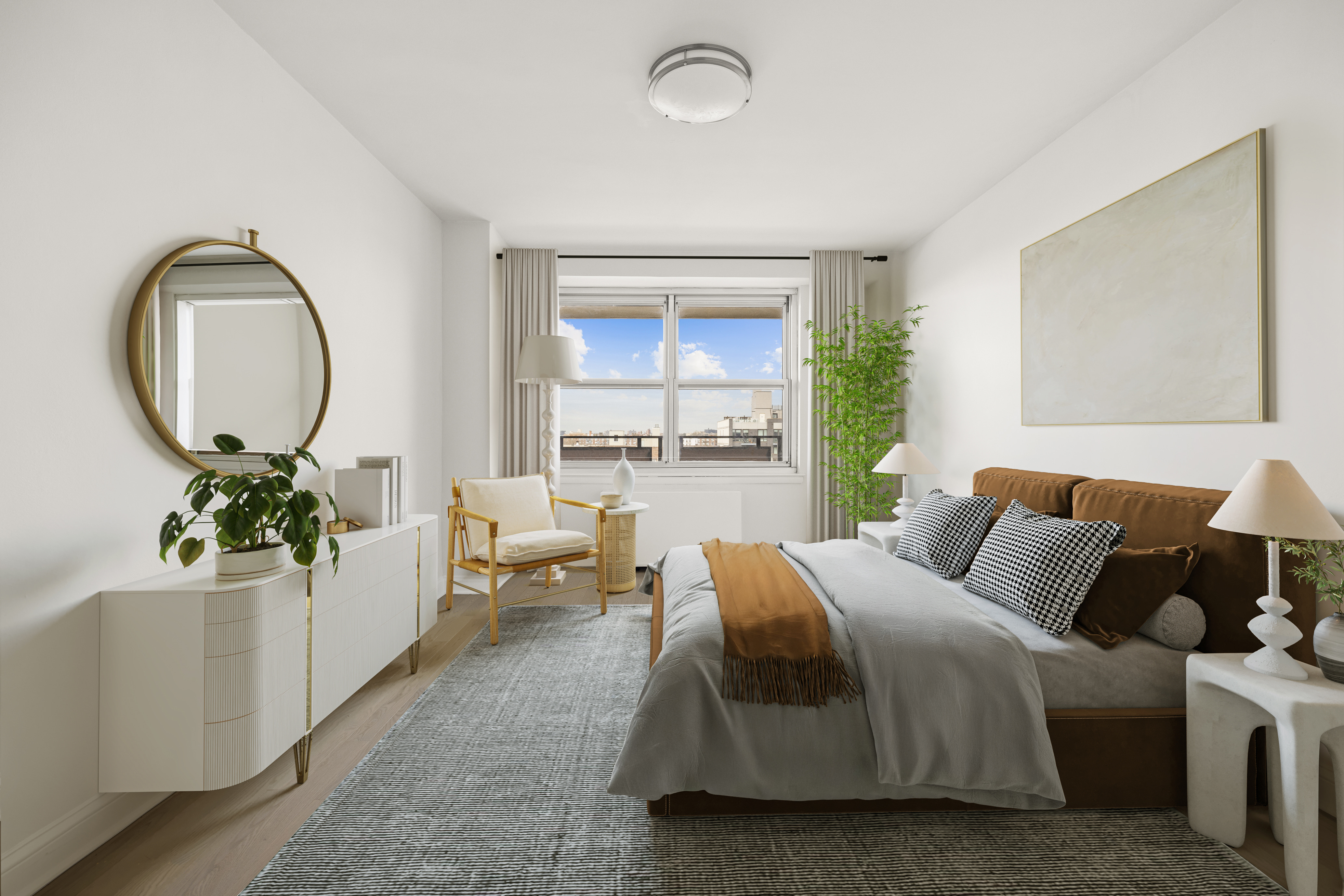 135 Ocean Parkway, Unit 9M Brooklyn, NY 11218 - Photo 9 of 18 a bed room with a bed and a chair