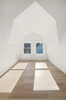 an empty room with a window