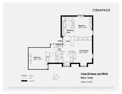 $3,995,000 | 2 East 55th Street, Unit 1116 | Midtown East