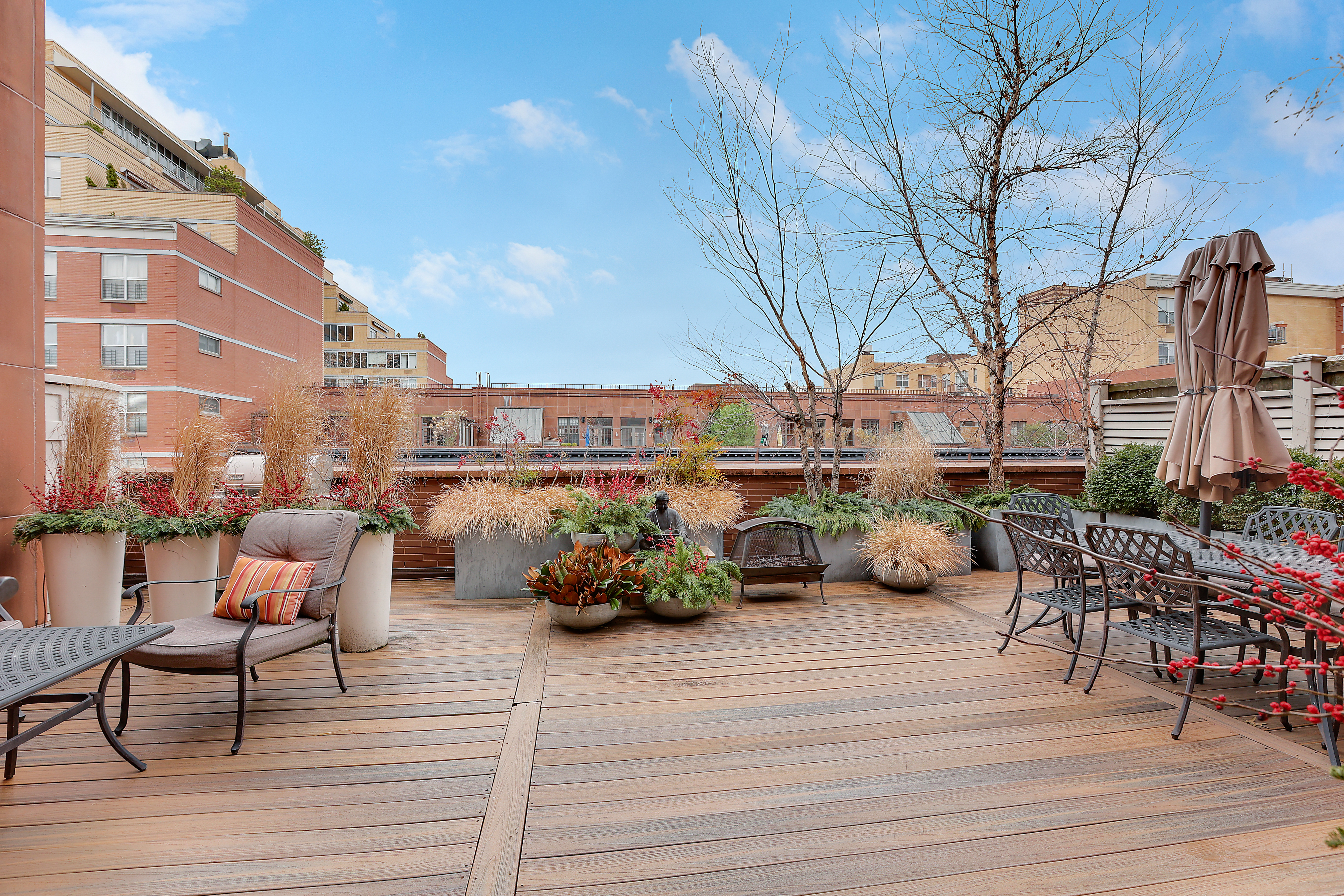 313 West 119th Street, Unit PHE Manhattan, NY 10027 - Photo 1 of 19 a view of a terrace with seating space