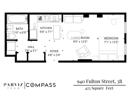 $580,000 | 940 Fulton Street, Unit 3B | Clinton Hill