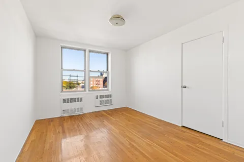 an empty room with a window