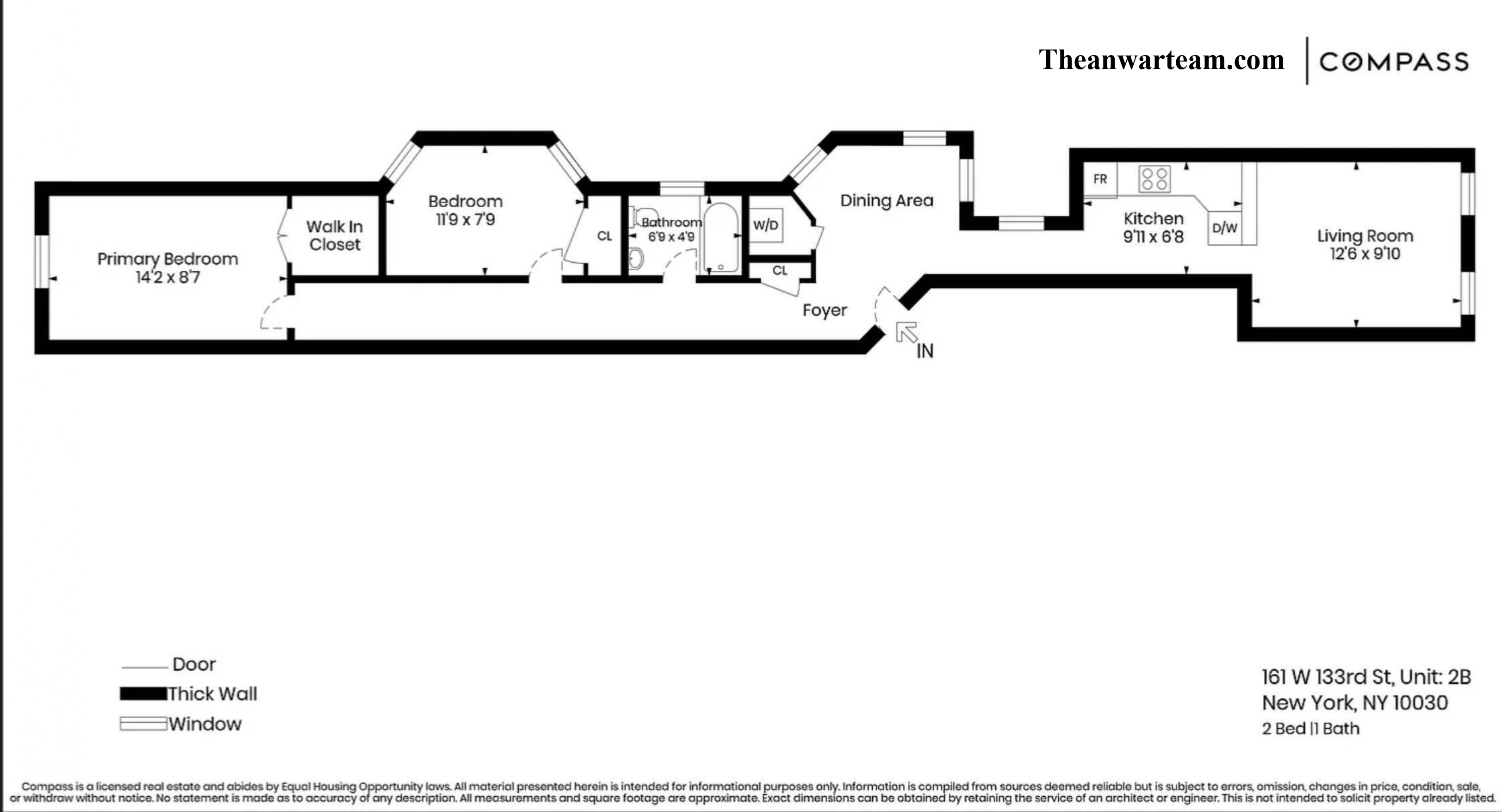 161 West 133rd Street, Unit 2B Manhattan, NY 10030 - Photo 15 of 15 a picture of a floor plan