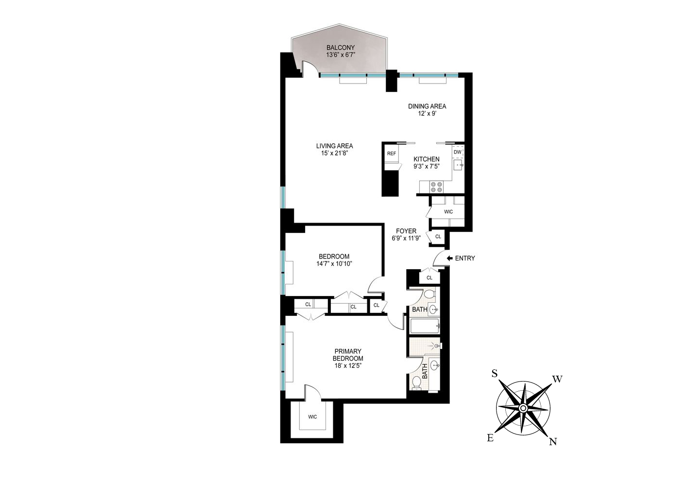118 East 60th Street, Unit 33G Manhattan, NY 10022 - Photo 8 of 8 a picture of a floor plan
